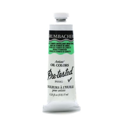 Picture of Grumbacher P058 Pre-Tested Artists Oil Colors, 1.25 Oz, Cobalt Titanate Green