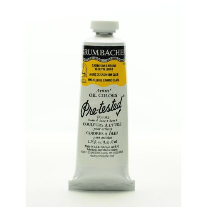 Picture of Grumbacher P033 Pre-Tested Artists Oil Colors, 1.25 Oz, Cadmium Barium Yellow Light