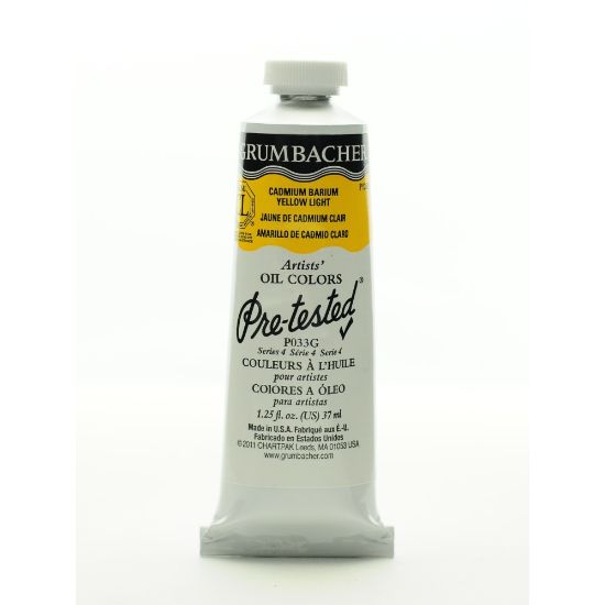 Picture of Grumbacher P033 Pre-Tested Artists Oil Colors, 1.25 Oz, Cadmium Barium Yellow Light