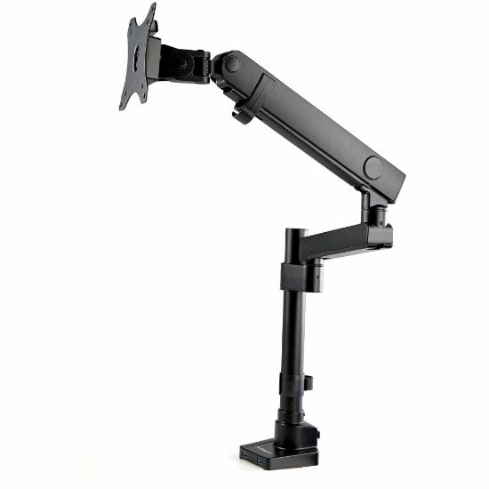 Picture of StarTech.com Desk Mount Monitor Arm with 2x USB 3.0 ports - Full Motion Single Monitor Pole Mount up to 34in VESA Display - C-Clamp/Grommet