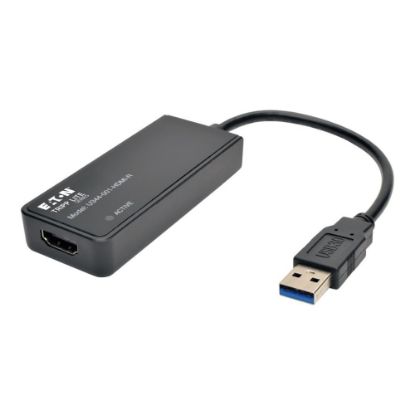 Picture of Tripp Lite U344-001-HDMI-R SuperSpeed USB 3.0 to HDMI Dual-Monitor External Video Graphics Card Adapter, 512MB SDRAM, Black