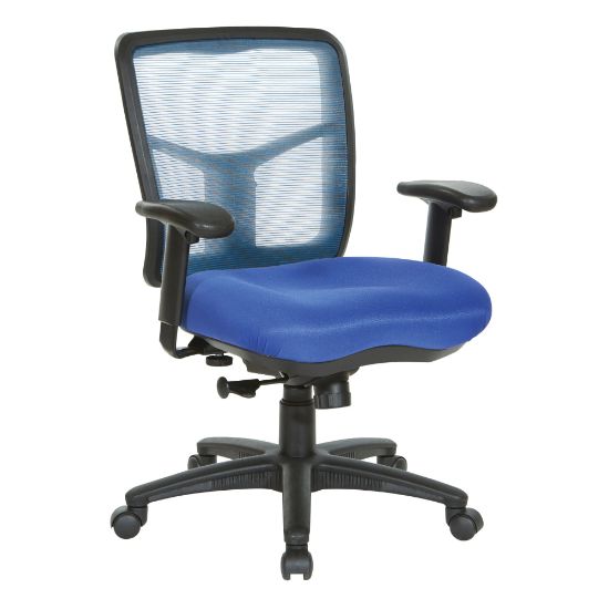 Picture of Office Star Pro-Line II Air Mist Ergonomic Mesh Mid-Back Manager Chair, Blue