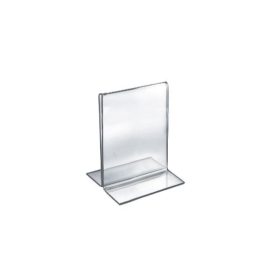 Picture of Azar Displays Double-Foot Acrylic Sign Holders, 6in x 5in, Clear, Pack Of 10