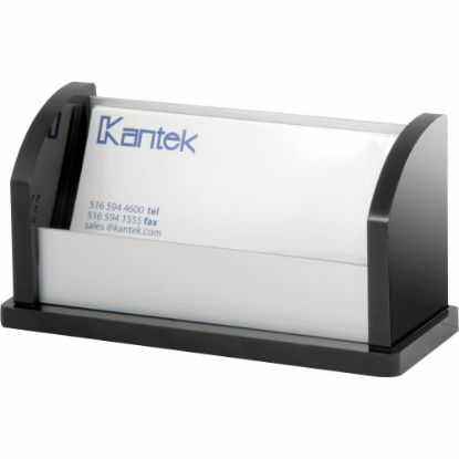 Picture of Kantek Business Card Holder - 2.3in x 4.4in x 1.8in x - Aluminum - 1 Each - Aluminum