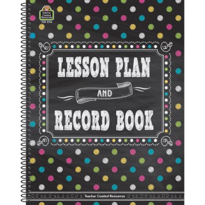 Picture of Teacher Created Resources Lesson Plan And Record Books, Chalkboard Brights, Pack Of 2