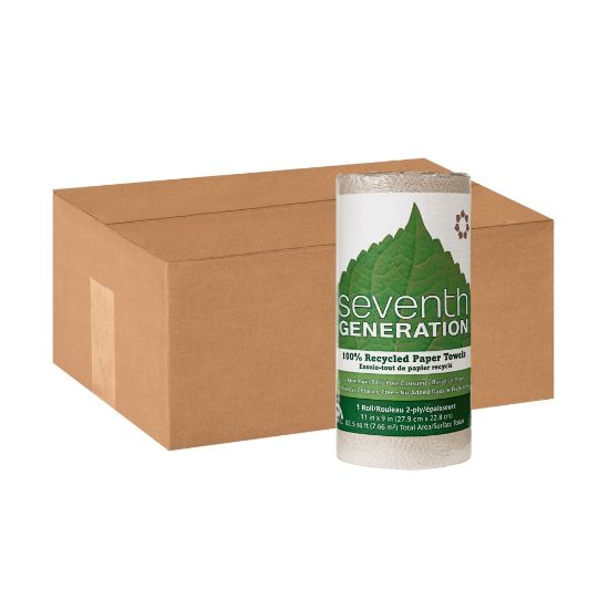 Picture of Seventh Generation Natural Paper Towels, 100% Recycled, 120 Sheets Per Roll, Pack Of 30 Rolls