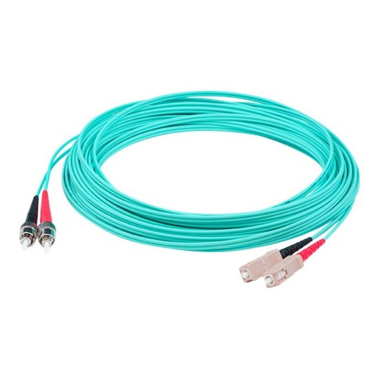 Picture of AddOn 6m SC to ST OM3 Aqua Patch Cable - Patch cable - SC/UPC multi-mode (M) to ST/UPC multi-mode (M) - 6 m - fiber optic - duplex - 50 / 125 micron - OM3 - halogen-free - aqua