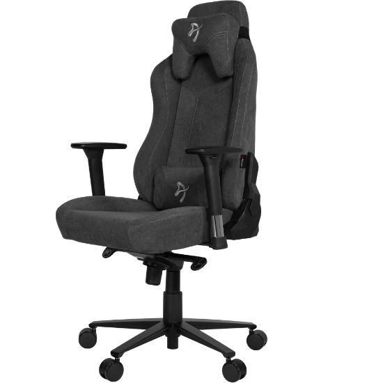 Picture of Arozzi Vernazza Premium Ergonomic Fabric High-Back Gaming Chair, Dark Gray/Black