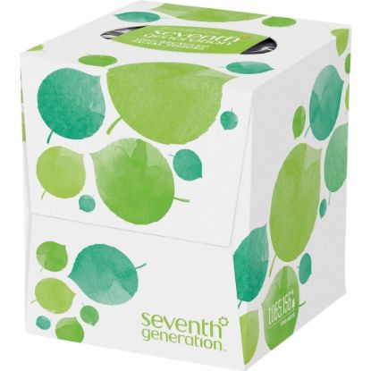 Picture of Seventh Generation 2-Ply Facial Tissues, 100% Recycled, White, 85 Tissues Per Box, Case Of 36 Boxes