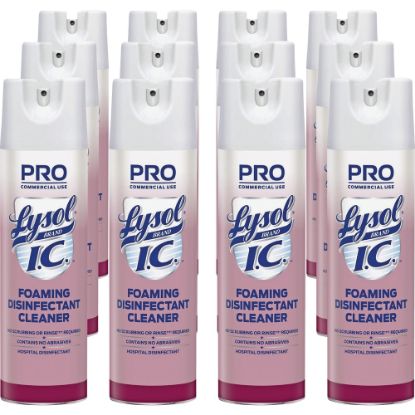 Picture of Lysol I.C. Foam Disinfectant, 24 Fl Oz, White, Pack Of 12 Cans