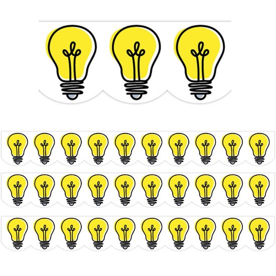 Picture of Creative Teaching Press EZ Borders, Doodle Lightbulbs, 48' Per Pack, Set Of 3 Packs