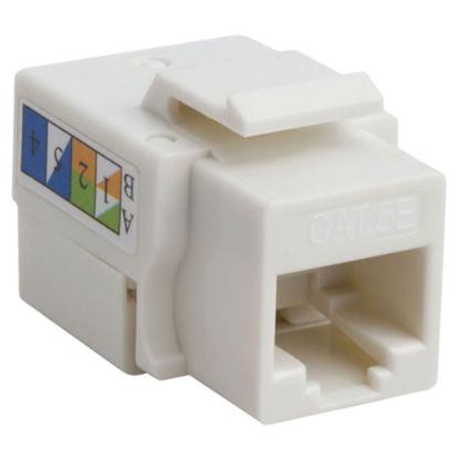 Picture of 4XEM Cat5e RJ45 Keystone Jack UTP 110-Type (White) - White - 1 x RJ-45 Port(s)