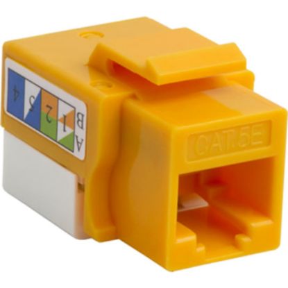 Picture of 4XEM Cat5e RJ45 Keystone Jack UTP 110-Type (Yellow) - Yellow - 1 x RJ-45 Port(s)