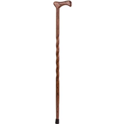 Picture of Brazos Walking Sticks Twisted Oak Walking Cane, 37in, Red