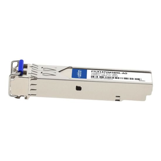 Picture of AddOn Finisar FTLX1472M3BNL Compatible SFP+ Transceiver - SFP+ transceiver module (equivalent to: Finisar FTLX1472M3BNL) - 10 GigE - 10GBase-LR - LC single-mode - up to 6.2 miles - 1310 nm