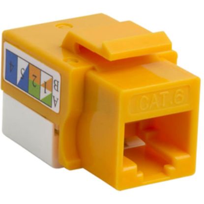 Picture of 4XEM Cat6 RJ45 Keystone Jack UTP 110-Type (Yellow) - Yellow - 1 x RJ-45 Port(s)