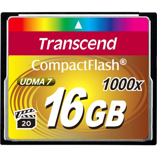 Picture of Transcend Ultimate 16 GB CompactFlash - 160 MB/s Read - 120 MB/s Write - 1000x Memory Speed