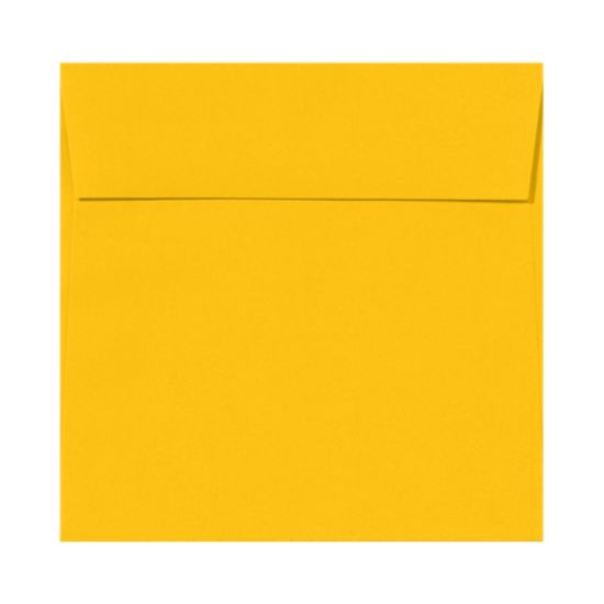 Picture of LUX Square Envelopes, 6 1/2in x 6 1/2in, Peel & Press Closure, Sunflower Yellow, Pack Of 50