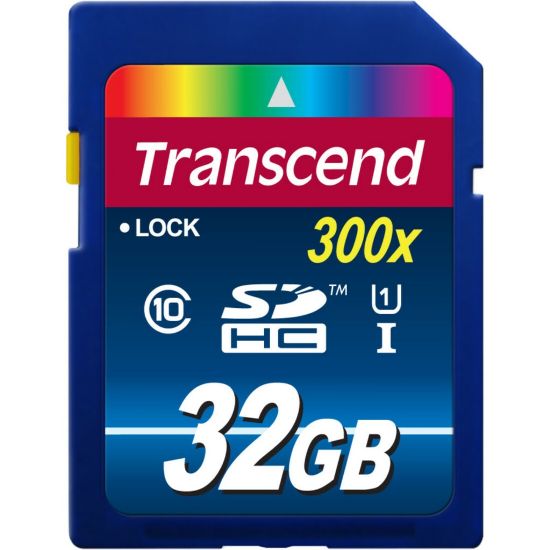 Picture of Transcend 32 GB Class 10/UHS-I SDHC - 1 Pack - Lifetime Warranty