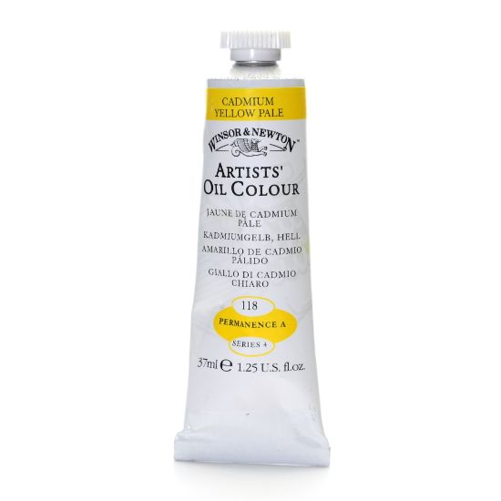 Picture of Winsor & Newton Artists Oil Colors, 37 mL, Cadmium Yellow Pale, 118