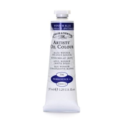 Picture of Winsor & Newton Artists Oil Colors, 37 mL, Winsor Blue (Red Shade), 706