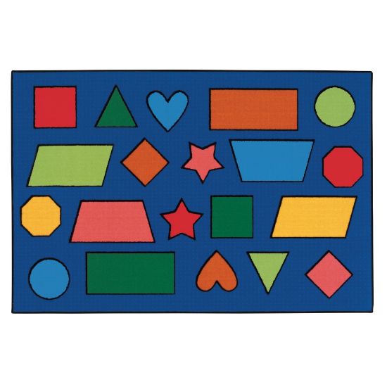 Picture of Carpets for Kids KID$Value Rugs Color Shapes Rug, 3ft x 4 1/2ft , Blue