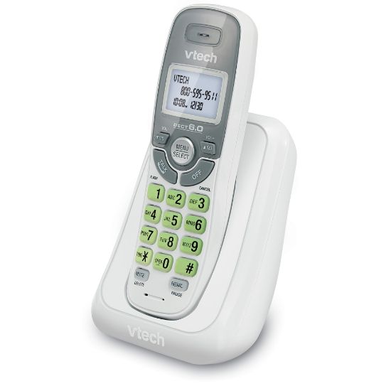 Picture of VTech CS6114 DECT 6.0 Digital Cordless Phone With Caller ID/Call Waiting, White