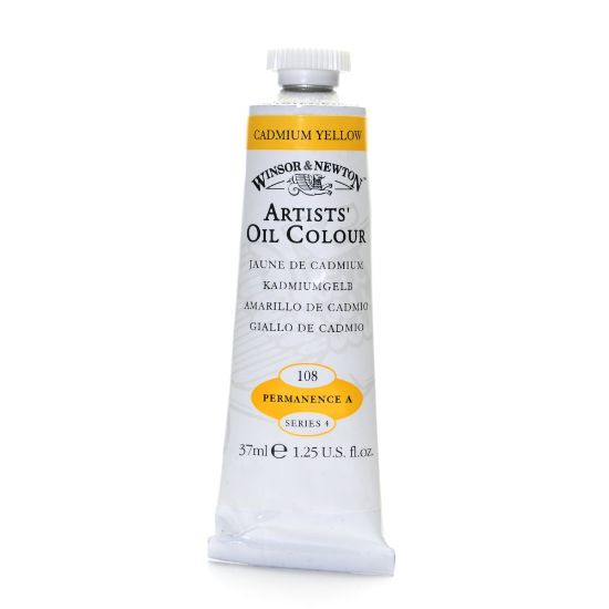 Picture of Winsor & Newton Artists Oil Colors, 37 mL, Cadmium Yellow, 108