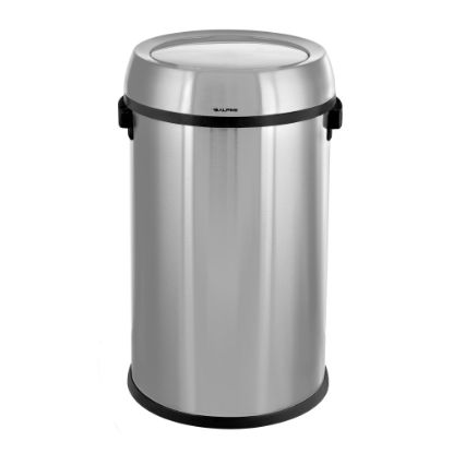 Picture of Alpine Stainless Steel Trash Can, 17 Gallon, Swing Lid, Stainless Steel