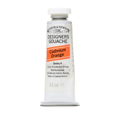 Picture of Winsor & Newton Designers Gouache, 14 mL, Cadmium Orange, 89