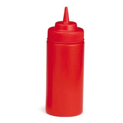 Picture of Tablecraft Wide Mouth Squeeze Bottle, 16 Oz, Red