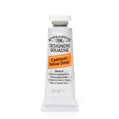 Picture of Winsor & Newton Designers Gouache, 14 mL, Cadmium Yellow Deep, 111