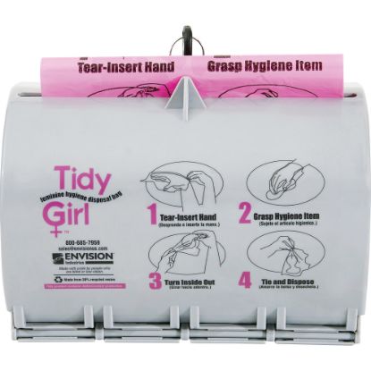 Picture of Stout Tidy Girl Feminine Hygiene Disposal Bag Dispenser, Gray