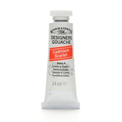 Picture of Winsor & Newton Designers Gouache, 14 mL, Cadmium Scarlet, 106