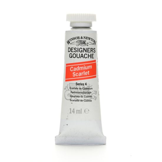 Picture of Winsor & Newton Designers Gouache, 14 mL, Cadmium Scarlet, 106