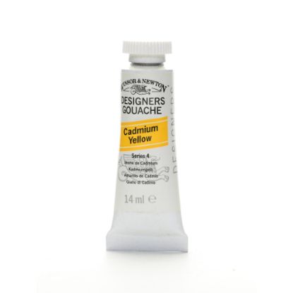 Picture of Winsor & Newton Designers Gouache, 14 mL, Cadmium Yellow, 108