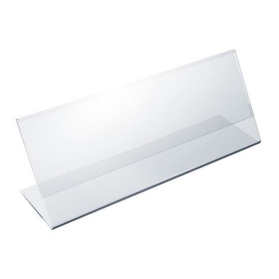 Picture of Azar Displays Acrylic L-Shaped Sign Holders, 2 1/2in x 8 1/2in, Clear, Pack Of 10