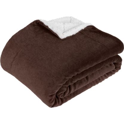 Picture of Sedona House Westinghouse Plush Sherpa Throw, 60in x 70in, Brown