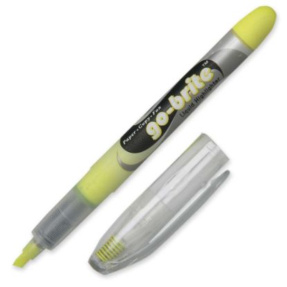 Picture of SKILCRAFT Free Ink Highlighters, Yellow, Box Of 6 (AbilityOne 7520-01-461-2662)