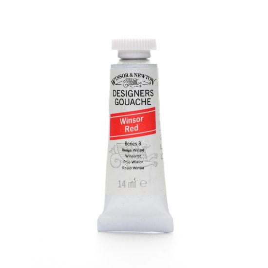 Picture of Winsor & Newton Designers Gouache, 14 mL, Winsor Red, 726