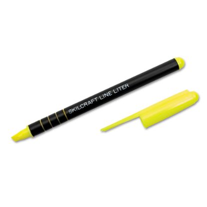 Picture of SKILCRAFT Line Liter Marker, Yellow, Box Of 12 (AbilityOne 7520-01-451-2272)