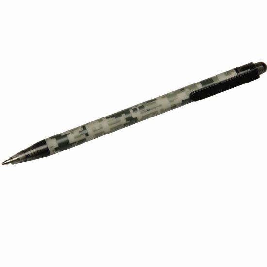 Picture of SKILCRAFT AbilityOne Camouflage Retractable Ballpoint Pens, Medium Point, Black, Box Of 12 Pens