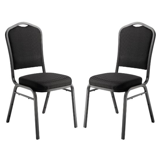 Picture of National Public Seating 9300 Series Deluxe Upholstered Banquet Chairs, Black/Ebony Black, Pack Of 2 Chairs