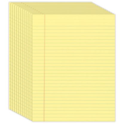 Picture of Office Depot Brand Glue-Top Legal Pads, 8 1/2in x 11in, Legal Ruled, 50 Sheets, Canary, Pack Of 12 Pads