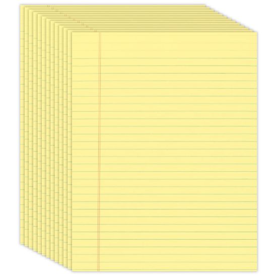 Picture of Office Depot Brand Glue-Top Legal Pads, 8 1/2in x 11in, Legal Ruled, 50 Sheets, Canary, Pack Of 12 Pads