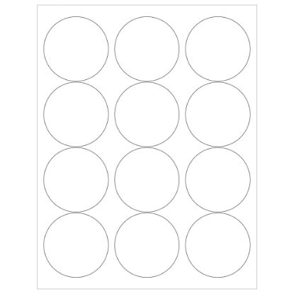 Picture of Tape Logic Inkjet/Laser Labels, LL146, Round, 2 1/2in, White, Case Of 1,200