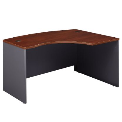 Picture of Bush Business Furniture 59inW L-Shaped Right-Handed Corner Desk, Hansen Cherry/Graphite Gray, Standard Delivery