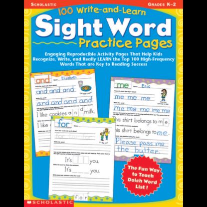 Picture of Scholastic 100 Write & Learn Sight Word Practice Pages