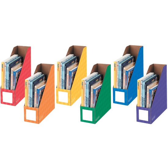 Picture of Bankers Box Magazine Holders, 11inH x 12 1/4inW x 4inD, Assorted Colors, Pack Of 6