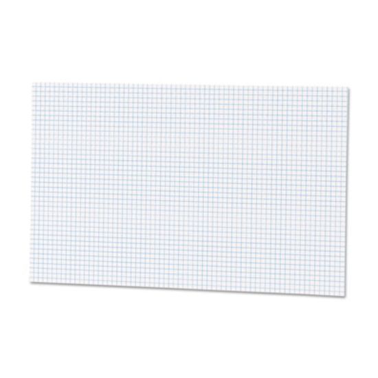 Picture of Ampad Graph Pad - 50 Sheets - Both Side Ruling Surface - 15 lb Basis Weight - Tabloid - 11in x 17in - White Paper - Chipboard Backing, Smudge Resistant - 1 / Pad